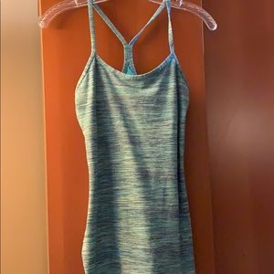 Green Multi-Colored Power-Y Lululemon Tank